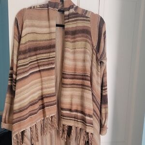 Natural Reflections Brown Striped Cardigan